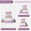 Cadre de lit simple à DEL TG, tête de lit avec rangement, 2 tiroirs, lit plateforme tapissier Boucle, mauve-1850552759-1850552777