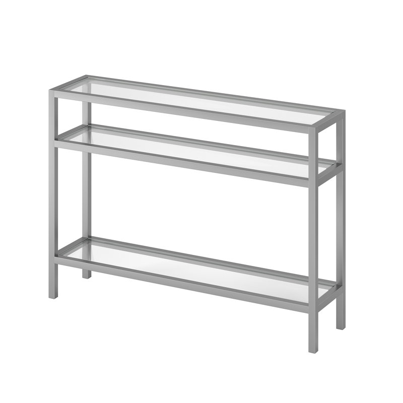 Console Gibbs, H 30 po x l 42 po x P 10 po, Nickel satiné