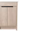 Meuble-lavabo autoportant 24 po, portes à fermeture en douceur, finition chêne, contreplaqué, tablettes réglables pour un superbe rangement en chêne, captivant