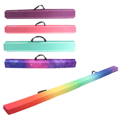 Folding Foldable Gymnastics Balance Beam Equipment For Kids, Floor Beam Gymnastics For Home/practice/therapy, 9.5ft 9.5 Ft 113" X 6" Non Slip Walking Beam