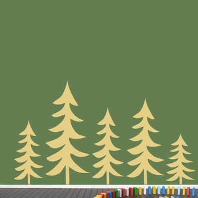 Décalcomanie murale arbres pin