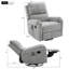 Multifunctional Chenille Recliner With Massage, Grey, Home Essentials