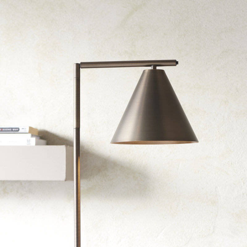 Abdiaziz 130.5 H cm Task Floor Lamp, Bronze, Bronze
