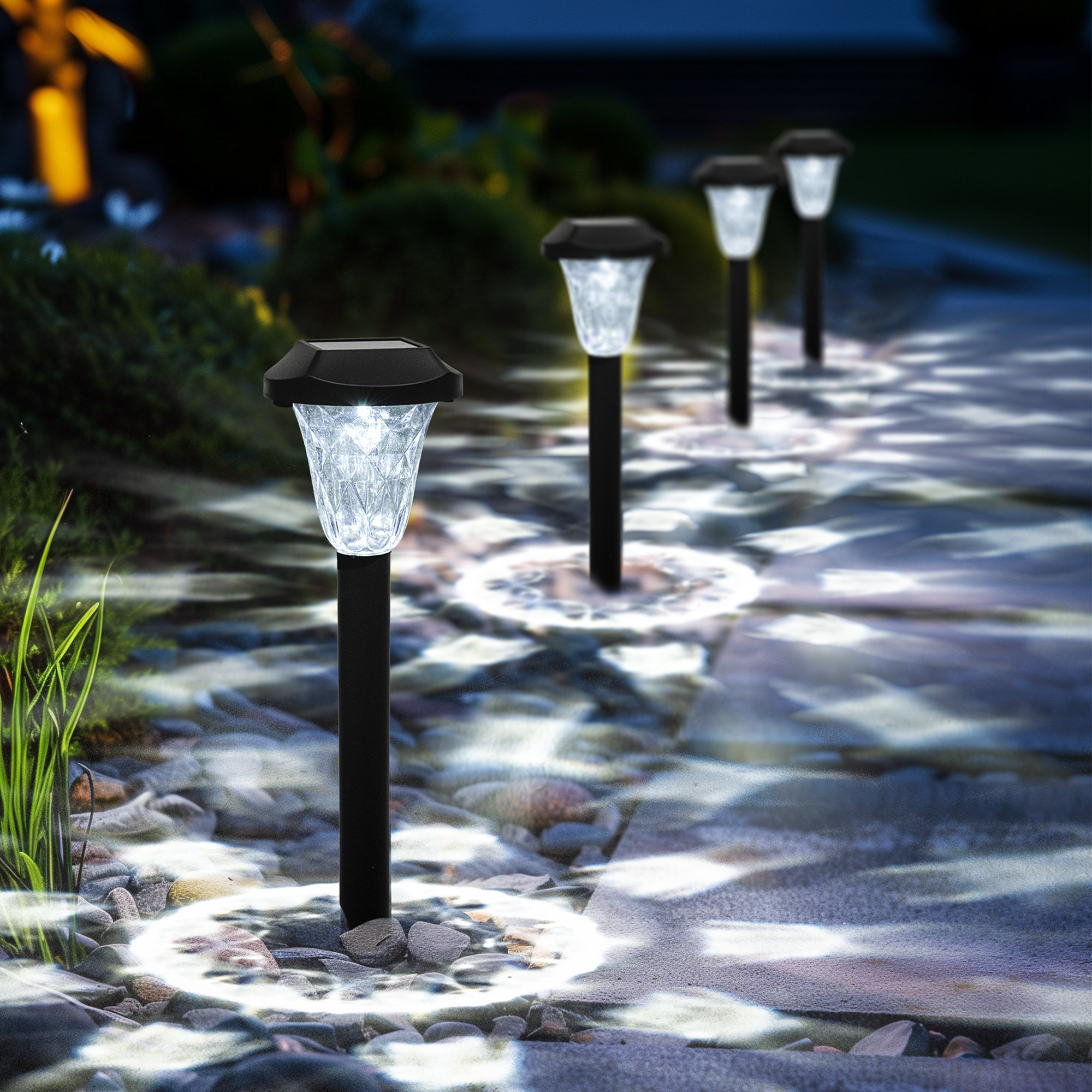 thumbnail image 2 of Solar Lights Outdoor,12 Pack Waterproof Auto On/Off 2 of 11