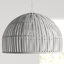 Luminaire suspendu en rotin 1 lumière Moon - Blanc