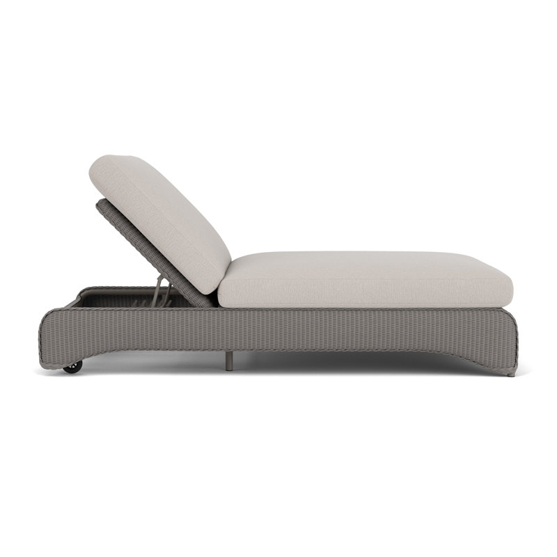 Universal Loom Accessories Outdoor Chaise Lounge, Remy Cloud, Pewter