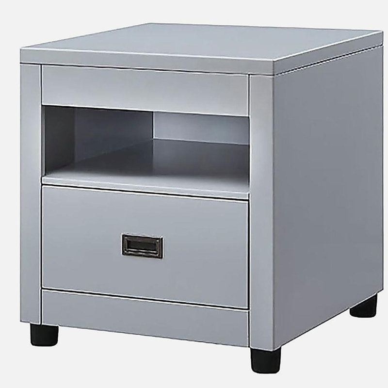 Dove Grey Storage End Table