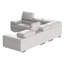 Canapé modulaire en cuir véritable de 126 po de largeur-69489244