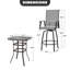 Ensemble de bar d'extérieur 5 pièces, tabourets pivotants et table de bar Textilene