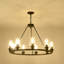 Luminaire suspendu de style campagne moderne en verre 34,25 pouces Wagon Wheel