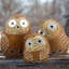 Ensemble de 3 statues Yorkshire Solar Owl-29126349