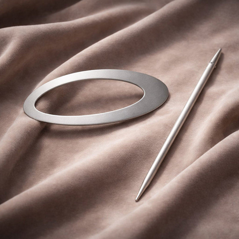 Élégante attache de rideau en métal, conception ovale pour une installation facile - parfaite pour les rideaux, les rideaux et les voilages - gris