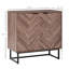 Armoire de cuisine à double porte à chevrons avec tablette réglable