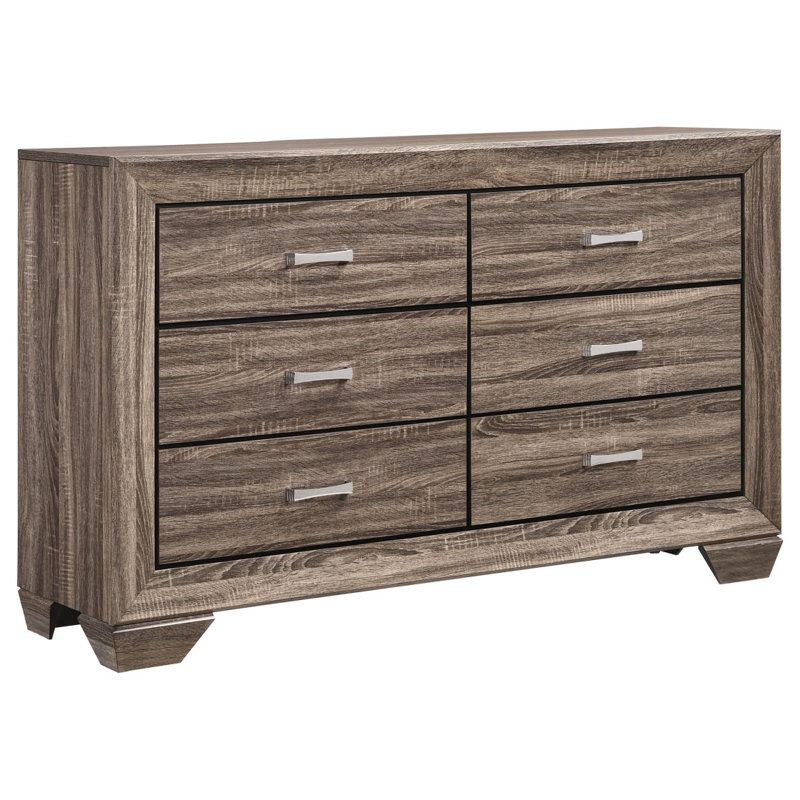 Commode 6 tiroirs Harrison, Taupe