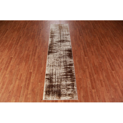 Transitional Oriental Runner Rug 3x10