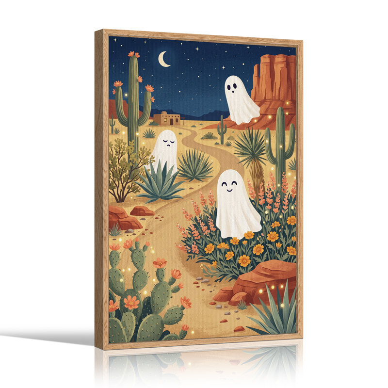 Adorables fantômes mignons près de Saguaro, H 24 po x l 18 po