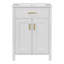 Meuble-lavabo moderne à double porte avec lavabo et armoire de rangement à double porte
