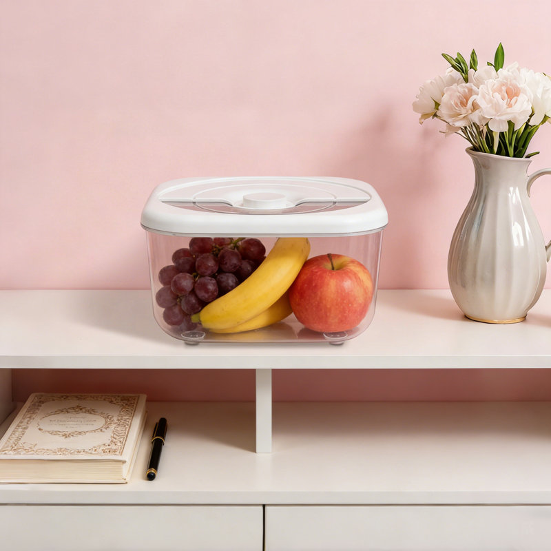 Boîte à riz en polypropylène avec couvercle facile à ouvrir, contenant de conservation transparent pour aliments secs, idéal pour le comptoir de la cuisine.