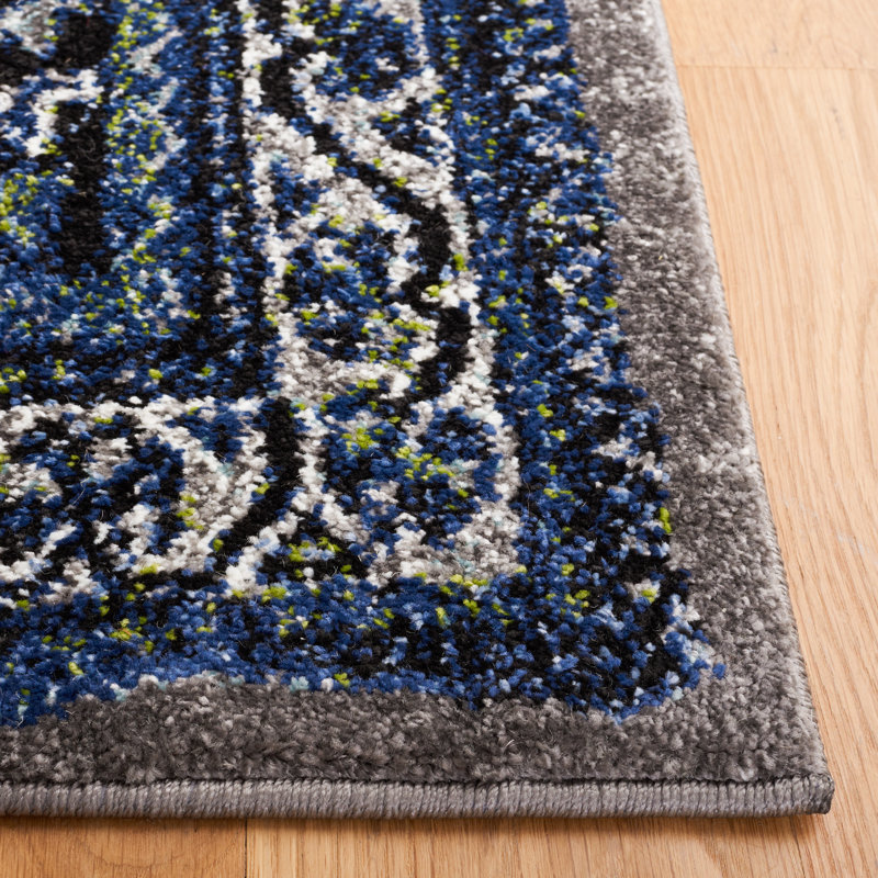 Beige and Black Synthetic Hand-knotted 4' x 6' Oriental Rug