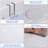 Hdpe Washer Dryer Countertop With 2-tier Shelf, 54" Wide Laundry Machine Topper With 2 Hooks & Non-slip Pads For Laundry Room Organization-121439184