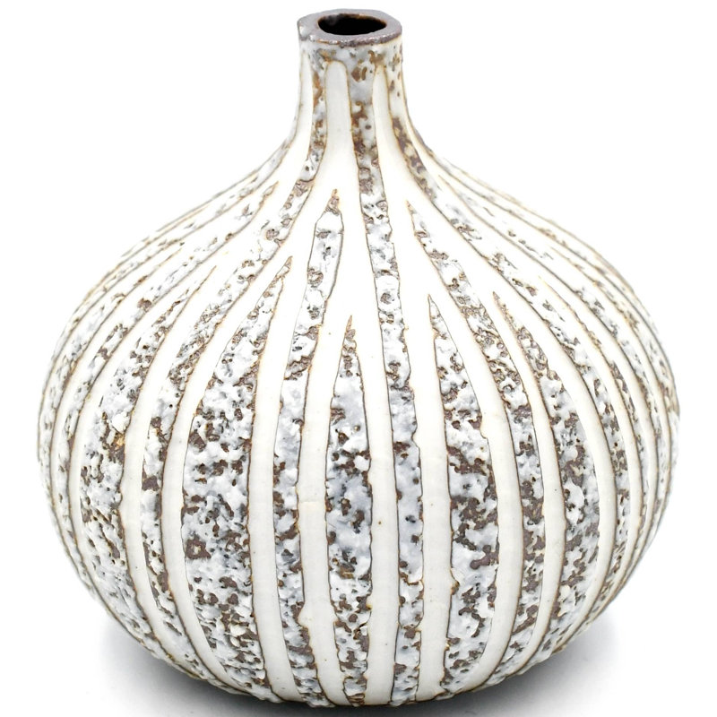 Ayzaria Handmade Table Vase, Brown, 2.6" H x 2.5" W x 2.5" D