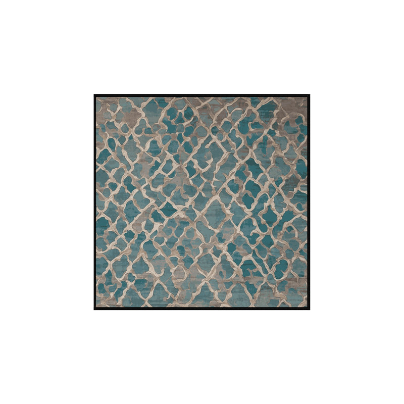 Tapis gris lavable à la machine, Carré 8 pi