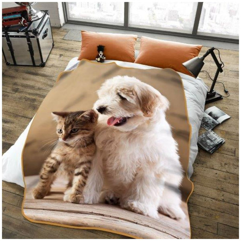 3D Animal Throw Widlife Blanket Ultra Soft Warm Fleece Animal Lovers Decorative Blanket for Sofa Couch Bed Living Room Bedroom Cosy Comfort
