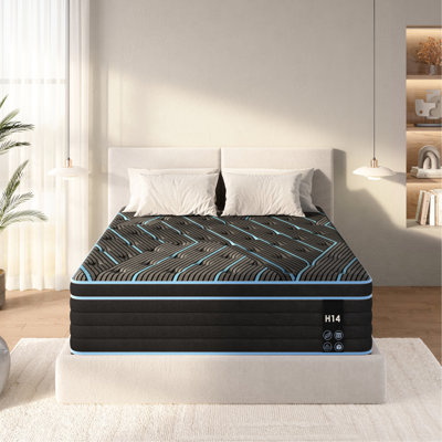 Matelas pour grand lit de 10 pouces à fermeté moyenne ferme - mousse à mémoire de forme fraîche et confortable