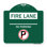 Enseigne Signmission Designer Series - Allée de feu - Sans stationnement (sans symbole de stationnement) | Enseigne architecturale en aluminium de gros calibre vert et blanc 18 po x 24 po | Protégez votre entreprise | Fabriqué aux États-Unis