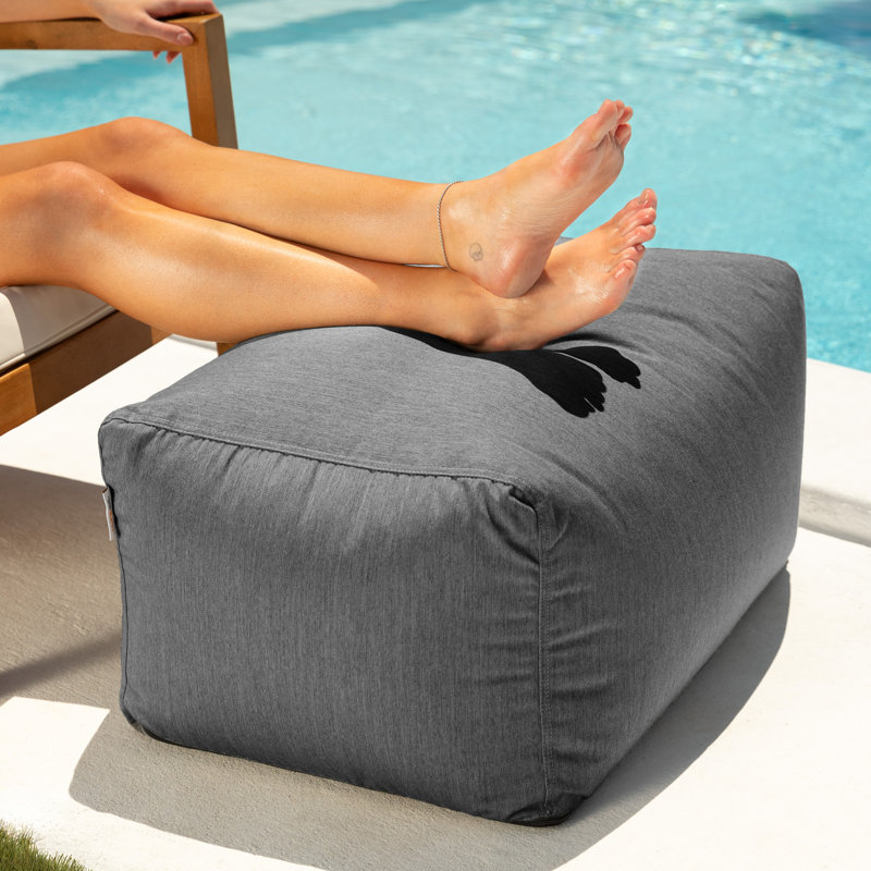 Repose-pieds d'extérieur The Lucy, Charbon Sunbrella®