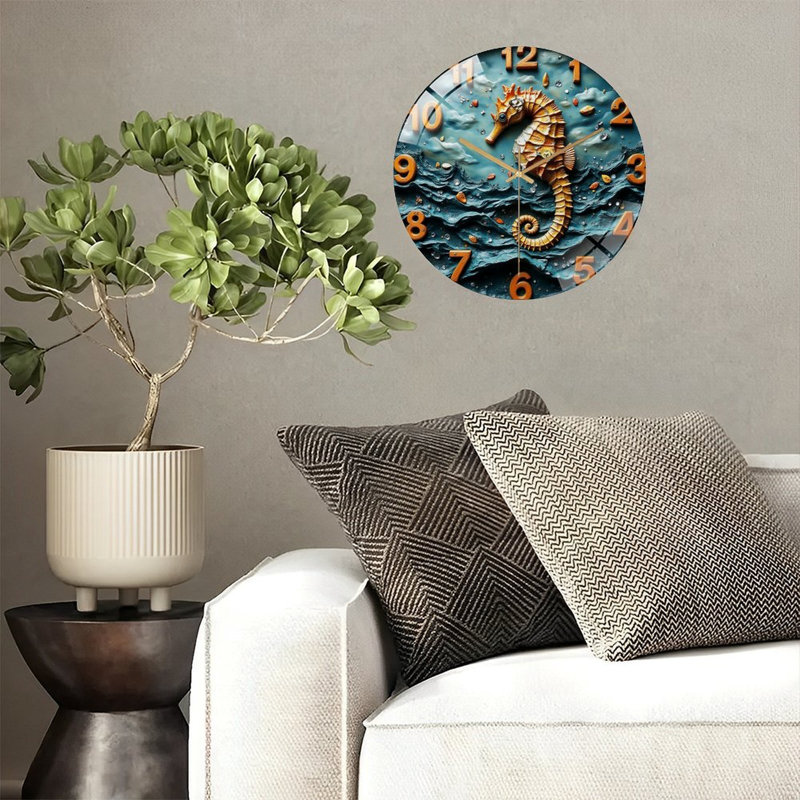 Horloge murale Seahorse
