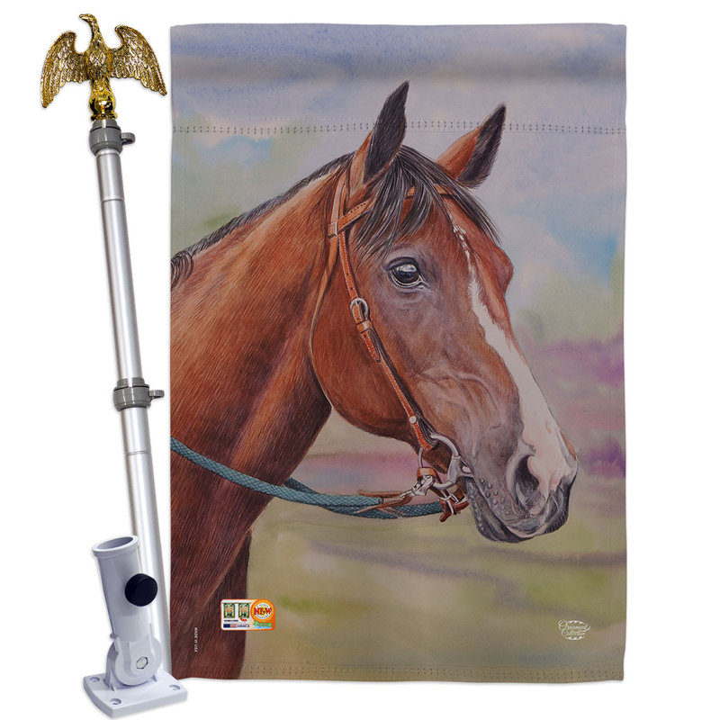 Double Sided 40'' H x 28'' W Polyester Animal Flag Set