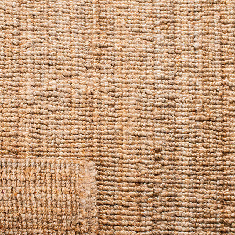 Redick Natural Fiber Hand Loomed Jute Solid Color Rug, Rectangle 5' x 8'