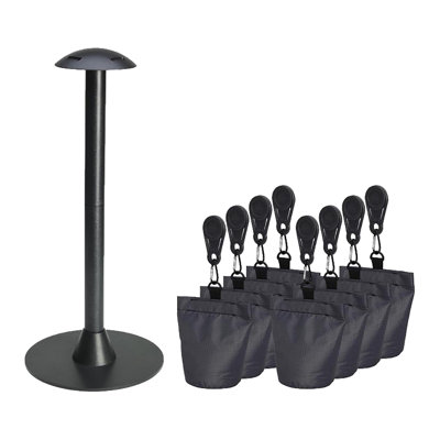 Support Pole and 8 Piece Sandbag Set