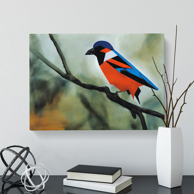 Hypnotic Bird - Wrapped Canvas Painting, 40cm H x 60cm W x 3cm D