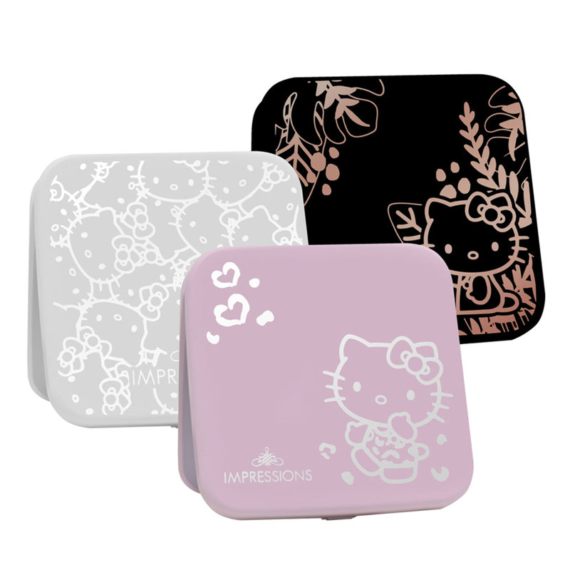 Miroir compact super lumineux avec capteur tactile pour un grossissement réglable de 2, Black