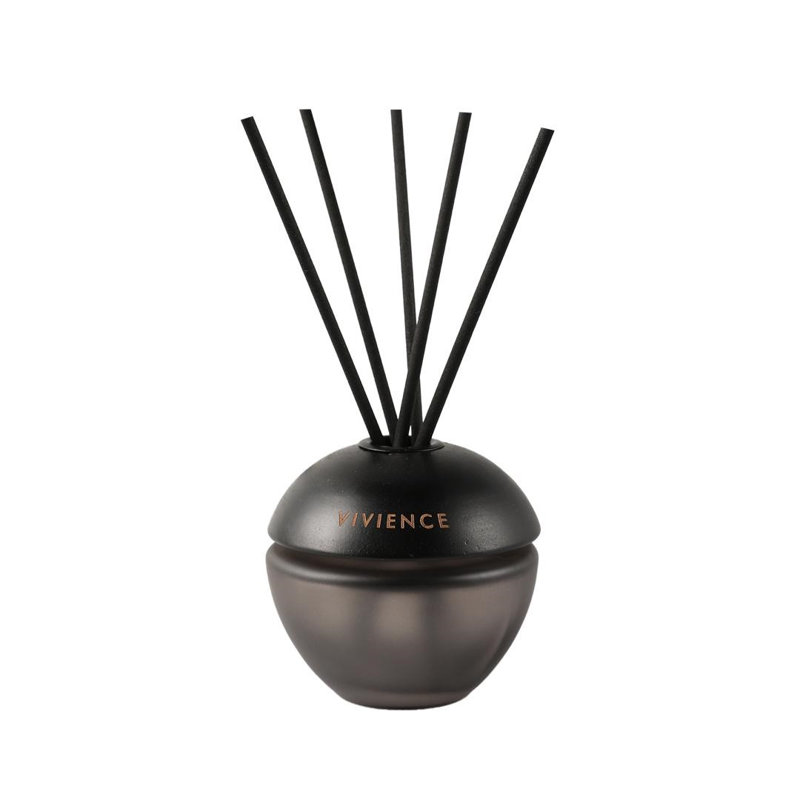 Diffuseur rond en roseau moderne, muguet, Noir / teinté