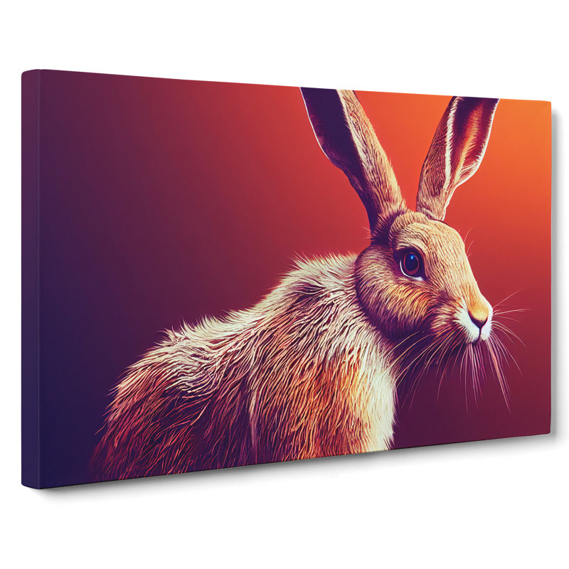 Hare - Wrapped Canvas, 40cm H x 60cm W x 3cm D