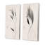 Abstrait, monochrome rétro, plante, silhouettes I, ensemble de 2 impressions-378126885-378126874