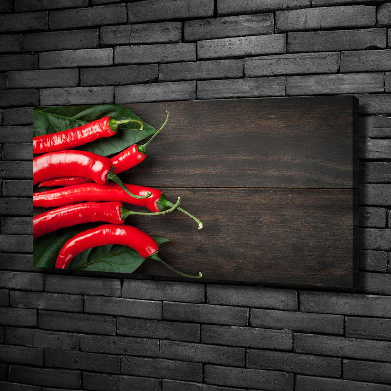 Chilli Peppers - Print, Canvas, 50cm H x 100cm W x 2cm D
