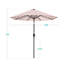Parasol solaire rayé à DEL-131104449