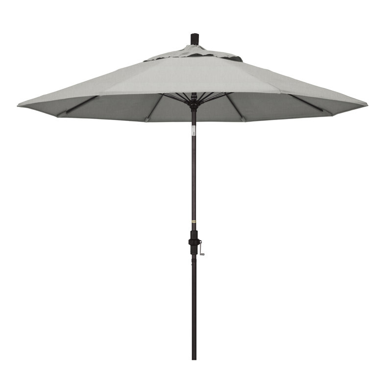 Parasol de marché Sunbrella® 9 pi Roverta, Toile granit Sunbrella®, Brun