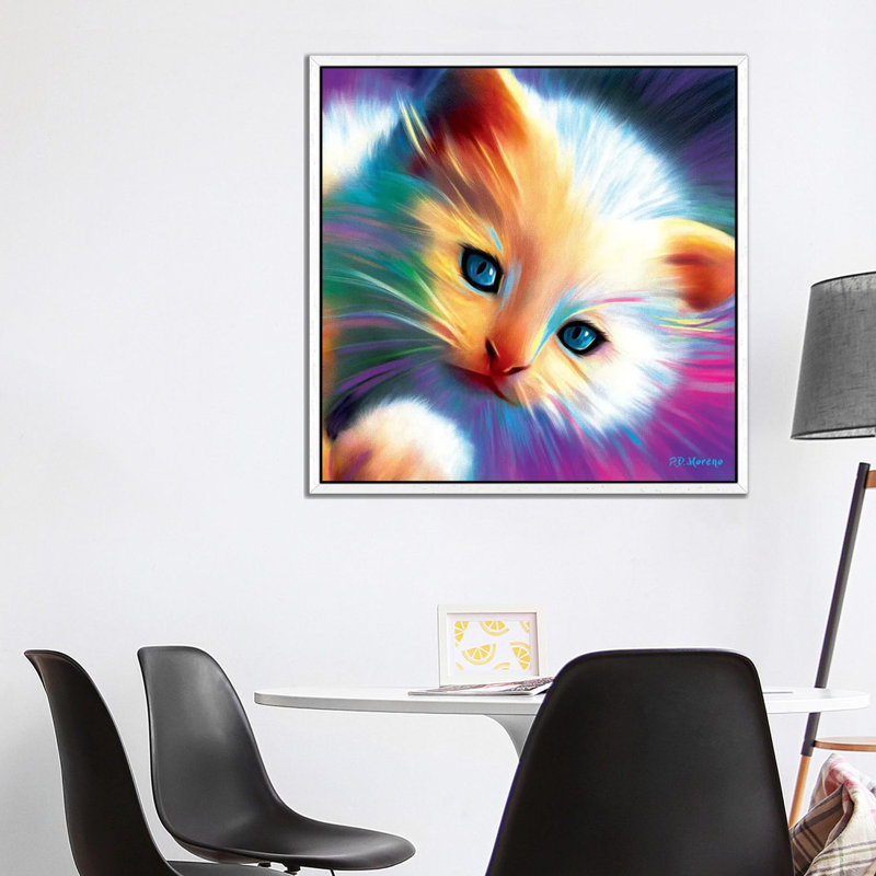 Marshmellow 1 Piece Wall Art on Canvas, 93.98 cm H x 93.98 cm W, White Framed