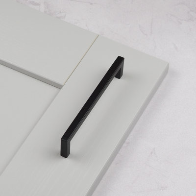 Matt Black Square Straight D-Bar Handles
