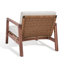 Ensemble de conversation en bois massif pour 3 personnes avec coussins Nicholson