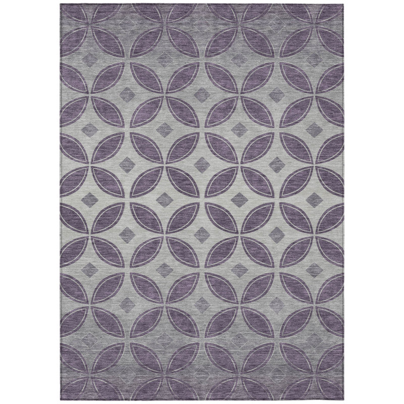 Machine Washable Indoor/Outdoor Lockway ACN2423 Geometric Rug, Rectangle 3' x 5'