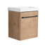 Meuble-lavabo flottant mural 18 po avec lavabo en céramique et porte d'armoire à fermeture en douceur, pour petite salle de bain