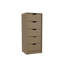 Commode mince à 5 tiroirs pour petits espaces - Commode en bois d'ingénierie moderne, beige