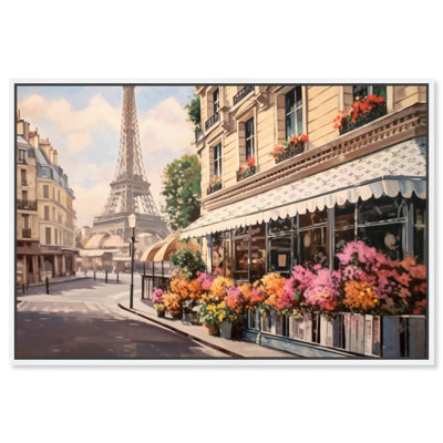 Streets Of Paris Canvas Colorful Places Wall Art by Art Remedy