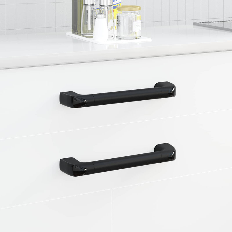 Vidaxl Handle Plain Black Aluminium And PP Furniture Cabinet Drawer Pull Door